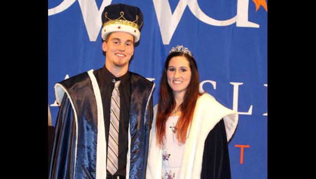 Special photo. The Dakota Wesleyan University King and Queen are Austin Buysse of Minneota and Chesney Nagel of Springfield, SD.