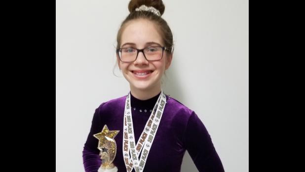 Special photo. Autumn Dovre successfully competed in the Bend of the River figure skating competition held in Mankato on January 13.
