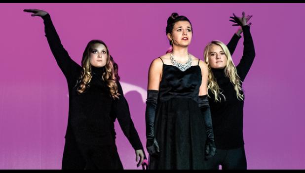 Photo for the Mascot by Brian Jeremiason. Cecilia Rabeay sang,“Love You Didn’t Do Right By Me,” with backup dancers Reese Gillund and Klaire Banks.