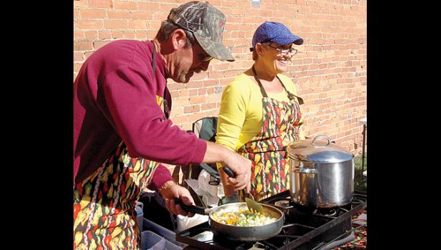File Photo by Scott Thoma. Pete and Carey Doyscher have been steady participants in the Chili Cook-off at Bug Days. The Cook-off is named after Carey’s late father, Johnny Tillemans.