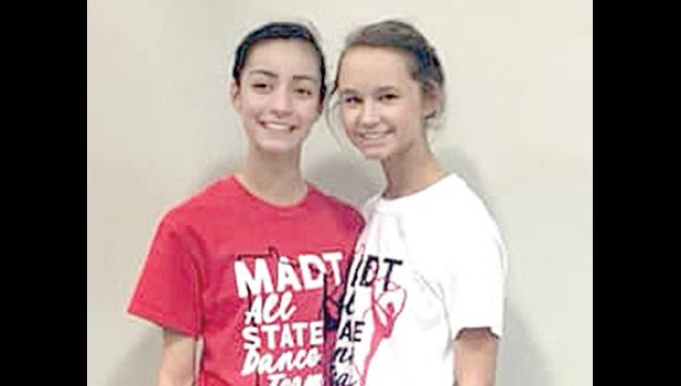 Special photo. Stephanie Birk and Kameron King participated in the All-State Dance. King was in Kick and Birk in Jazz.