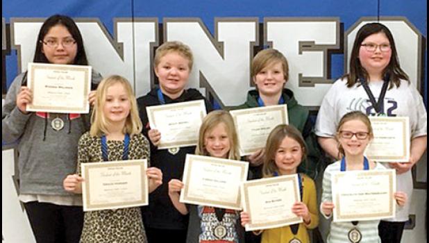 Special photo. Elemementary Viking Valor kids are: (front row, left to right) Grace Horner, Carah Gillund, Ava Buysse, and Gracelyn Van Watermeulen. Back: Ryanna Waldner, Wyatt Moorse, Tyler Welsh and Elizabeth Vierstraete.