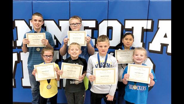 Special photo. Elementary Viking Valor Students are: (Front row, left to right): Taryn Myrvik, Nevyn Genzler, Mason Javers and Jade Abraham. Back: Tate Peterson, Nathan Genzler and Susy Sazo.