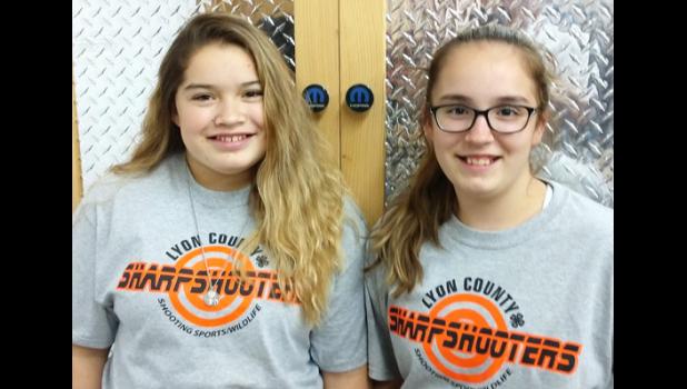 Special photo. Kaci Callens, (left) and Kylie Callens had a first and seventh place finish at the state.