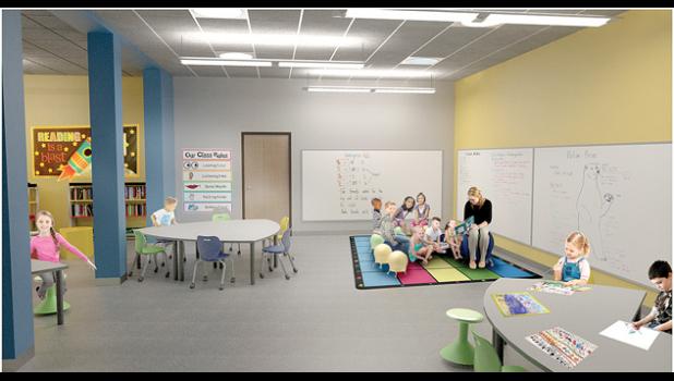 Special photo. Proposed expansion of the kindergarten classrooms at Minneota Elementary School.