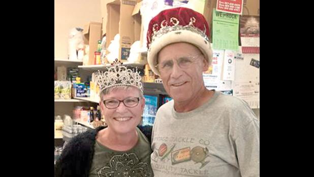 Special photo. King and Queen over the Harvest Festival were James and Martha Melrose.