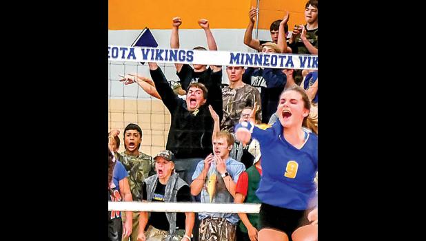 Special photo for the Mascot by Brian Jeremiason. Morgan Kockelman and Minneota fans reacted to the amazing comeback!