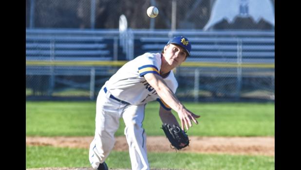 Photo for the Mascot by Brian Jeremiason. Landon Rolbiecki earned the save and pitched well in relief in Minneota’s 11-2 win over Yellow Medicine East.