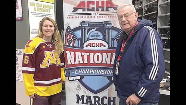 Special photo. Melissa and her grandfather, Bill, at the national tournament.