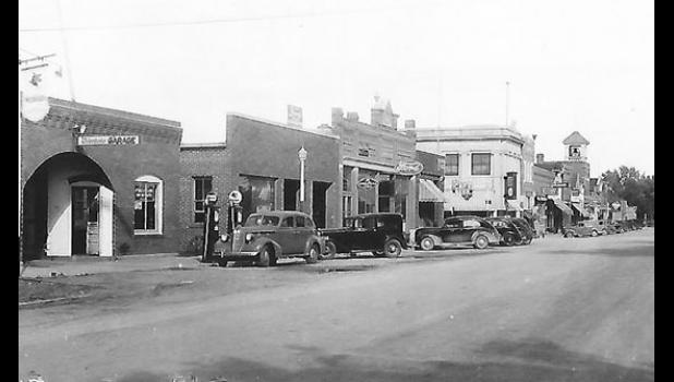 Contributed photo First Street (Highway 68) looking east from the Minneota business district circa 1940.