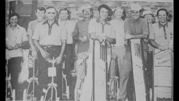 Special photo. The winners of the sixth annual Minneota Amateur Golf Tournament, now called the Wynston Boe Tournament, posed after the tournament on July 29, 1972.