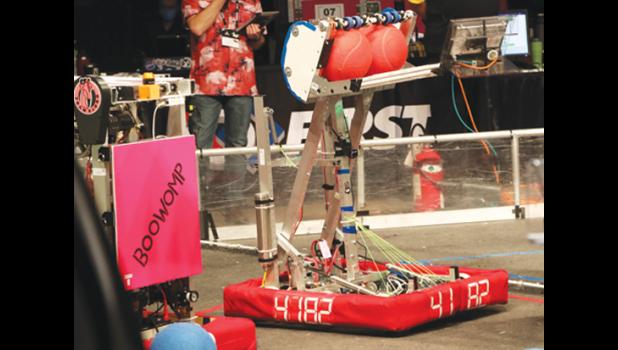 Contributed photo. The robot transporting cargo to the lower hub.
