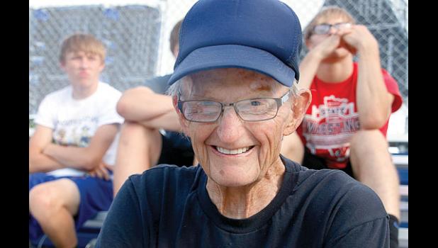 Staff Photo by Byron Higgin. Minneota Baseball’s No. 1 Fan Tom Brewers