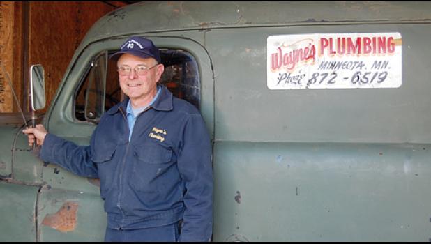 Staff photo by Scott Thoma. Wayne Wyffels and his first truck.