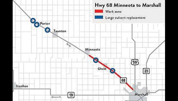 Contributed photo Highway 68 from Minneota to Marshall.