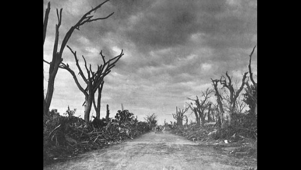 Special Photo. A City Street in Tracy was a barren mess after the tornado struck.