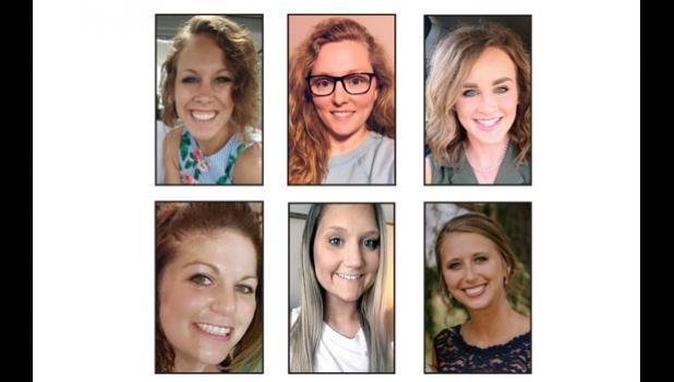 Special photos. Top row (left to right): Sara Haken, Ashlynn Muhl and Emily Frank. Bottom Row: Tara Moen, Lauren Buysse and Kelsey Maeyaert.