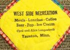 This potholder is from the former “West Side Recreation" owned by Cyril and Alice Langswierdt of Taunton.
