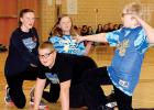 Sixth Graders were showing what they think is non-peaceful. 