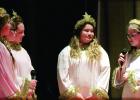 Angels Kaci Callens as the Old Star and Old Angel Ella Bot conversed with New Star Reagan Bierschenk and New Angels Sylvia Rabaey and Tara Sterzinger.
