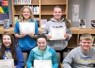 Junior/Senior High: (front row, left to right) Anna Krier, Lyssa Kremin and Cole Myhre. Back (left to right) Faith Traen and Mariah Muhl. Missing: Tristan Sorensen.