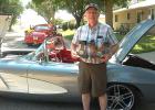 Jim Voges of Slayton won Best in Show with his 1961 Chevy Corvette at the Ghent Cruisers Car Show on Saturday. 
