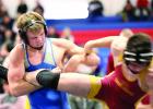 Kyle Banks, who got a pin at Windom, had a hold on an opponent recently. 