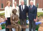 Don Haugen and his wife, Teena Stern, posed with former First Lady Rosalynn Carter and President Jimmy Carter at Georgia Southwestern State University in Americus after the unveiling of Rosalynn’s statue in 2013.