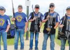 Members of the top five shooters on the Minneota Clay Target team that competed at state last week in Alexandria, left to right: Brock Kremin, Tom DeSmet, Garet DeBoer, Hudson Scholten Joe Verschelde. All five team members are underclassmen that will return to the team next season.