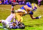Cole Sanow takes on an Ortonville defender.