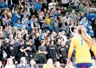 The crowd seemed to be communicating with Minneota player Abby Hennen (1).