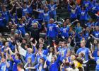 The Minneota crowd at the state tournament.