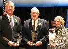 Curt Eischens (center) was a Cooperative Network award recipient pictured with two other award winners, Andy Fiene and Dr. Ann Hoyt.  