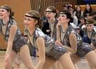 The Canby-Minneota Dance team, the Sensations, pulled a fast one on the crowd. Led by Captain Kameron King (center), they had on these silver uniforms. 