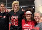 The family at the game included Andrew’s father Ken, his mother Kim and grandmother Darlene LeGare. They were a happy group after Andrew’s heroics. 