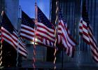 Flags flew in the wind as the "Light the Lights" lite up the night at Veteran's Park.