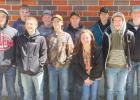 Members of the General Livestock Team include front row, left to right: Lincoln Jerzak, Joey Lacek, Browdy Lozinski, Mya Lozinski and Jackson Lacek. Back Row: Kyson Arndt, Lane Loyson, Kyler Lozinski, Dylan Vlaminck and Lucas Rybinski. 
