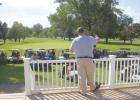 Countryside Golf Club General Manager Tony Esping explains the rules of the new Junior Golf League last Thursday to 60 kids that signed up. 