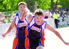 Minneota's Jared Josephson took the baton from Jaden Kindopp.