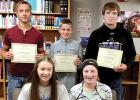 Viking Valor students in High School are: (front row, left to right)  McKenna Yost and Ireland Stassen. Back: Caleb Sterzinger, Ryan Dalager and Shawn Buysse. Not Pictured: Molly Krog. 