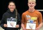 Mya Pesek and Tallen Merritt were voted the Canby/Minneota Most Valuable Cross Country runners. 