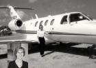 In this contributed photo, Barbara Mack stands beside one of the first planes she flew. Inset photo is Mack today.