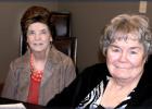 Marilyn Pagel (right) retired from the Minneota Public Library Board this week. She served for 42 years. On the left is Librarian Mary Buysse. 