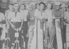 The winners of the sixth annual Minneota Amateur Golf Tournament, now called the Wynston Boe Tournament, posed after the tournament on July 29, 1972. 