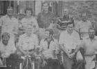 The winners of the 1976 Countryside Golf Club tournament. Standing, left to right: Wynston Boe, championship flight winner; Mike O’Reilly, championship flight runner-up; Slim Klein, first flight winner; Andy Traen, second flight winner; Dr. W.W. Merritt, third flight winner. Front row, left to right: Norm Myer, fourth flight winner; Virgil Ufkin, fifth flight; Bernie Wambeke, sixth flight; Don Tomasek, seventh flight; and Leonard Richards, eighth flight.