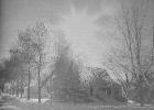 This Mascot photo taken in early December of 2000 shows the home of Helen Schulte with a rising sun in the background casting light on the frosted trees.