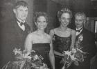 These two couples posed for a photo before attending the Minneota Junior/Senior Prom 25 years ago on Saturday, May 11, 2001. Left to right: Kris Fier accompanying Stacy Schroepfer, and Abby Ahmann accompanied by Joey Thostenson.