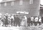 Following the construction of the new St. Edward Catholic Church in 1914, there was a procession from the old church to the new church for a day of dedication on Oct. 11, 1914.  