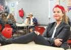 Special photo by Cecilia Rabaey. Senior Molly Krog was full of sass as a biker today.