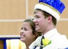 Staff Photo by Byron Higgin. Homecoming king and queen, Molly Krog and Austin Kloos.